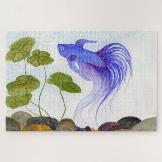 Blue Betta Fish Jigsaw Puzzle (Horizontal)