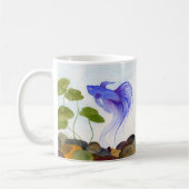 Blue Betta Fish Kaffeetasse (Links)