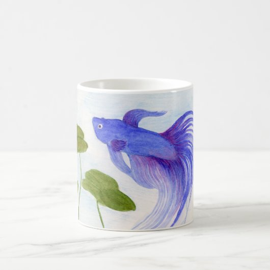 Blue Betta Fish Kaffeetasse (Mittel)