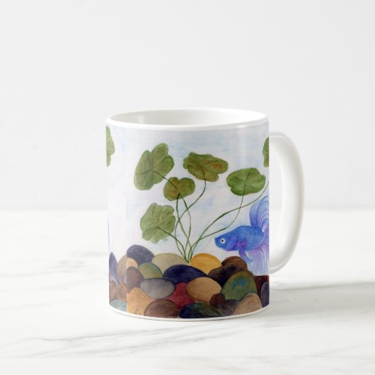 Blue Betta Fish Kaffeetasse (VorderseiteRechts)