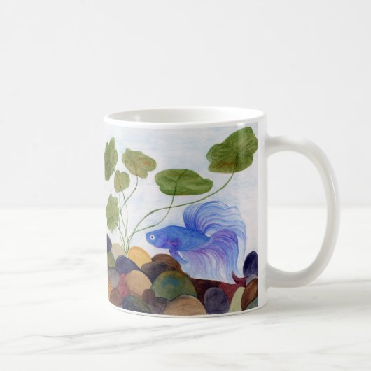 Blue Betta Fish Kaffeetasse (Rechts)