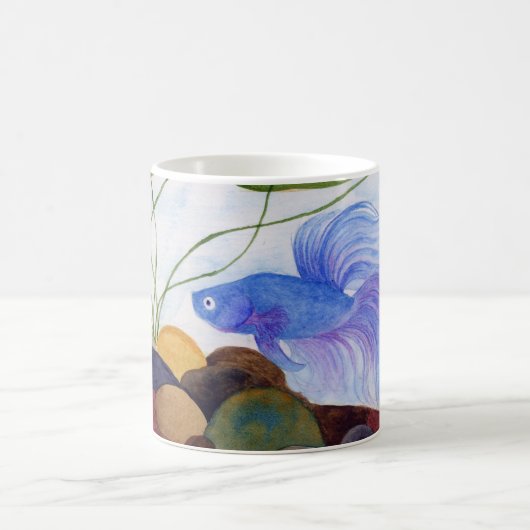 Blue Betta Fish Kaffeetasse (Mittel)