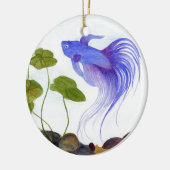Blue Betta Fish Keramik Ornament (Links)