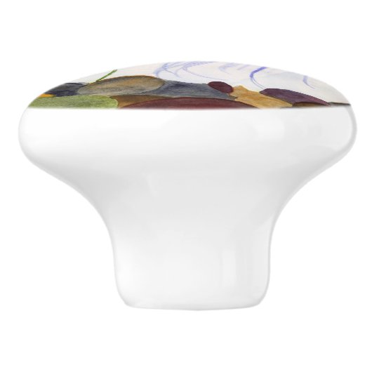 Blue Betta Fish Keramikknauf (Seitenansicht)