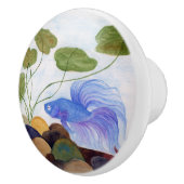 Blue Betta Fish Keramikknauf (Rechts)