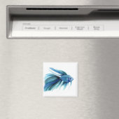 Blue Betta Fish Magnet (In Situ (Geschirrspüler))