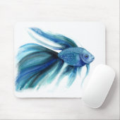 Blue Betta Fish Mousepad (Mit Mouse)