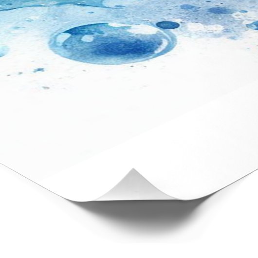 Blue Betta Fish no 1 Glossy Poster (Ecke)