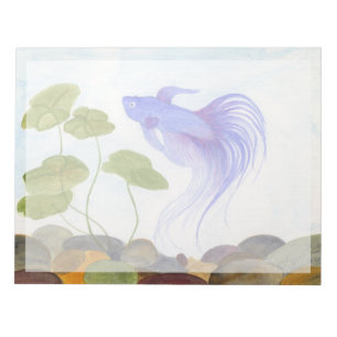 Blue Betta Fish Notizblock