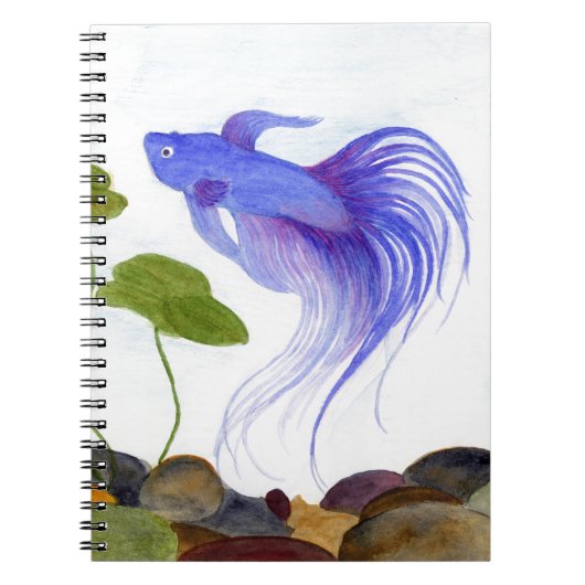 Blue Betta Fish Notizblock (Vorderseite)