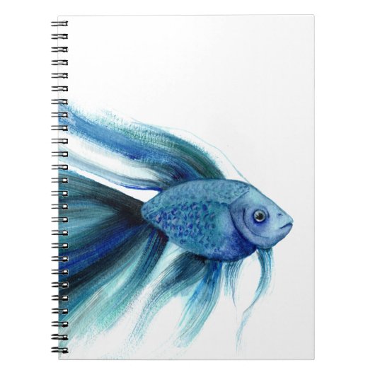Blue Betta Fish Notizblock (Vorderseite)