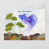 Blue Betta Fish Postcard Postkarte (Vorderseite)