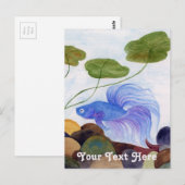 Blue Betta Fish Postcard Postkarte (Vorne/Hinten)