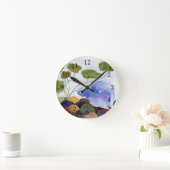 Blue Betta Fish Runde Wanduhr (Zuhause)