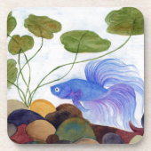 Blue Betta Fish Untersetzer (Vorderseite)
