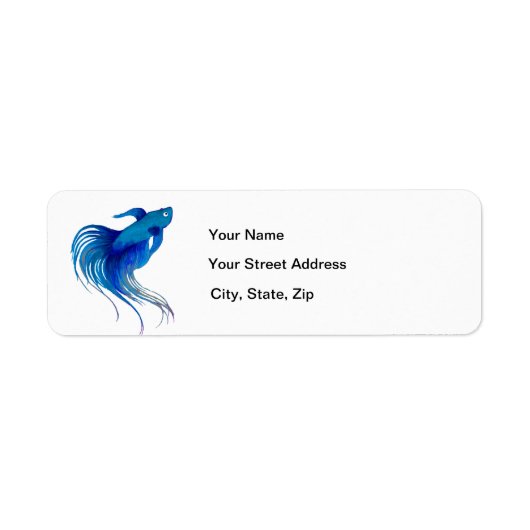 Blue Betta Fish Watercolor (Vorne)