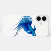 Blue Betta Fish Watercolor Case-Mate iPhone Hülle (Rückseite (Horizontal))