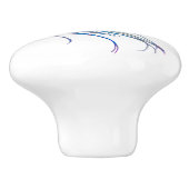 Blue Betta Fish Watercolor Keramikknauf (Seitenansicht)