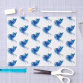 Blue Betta Fish Watercolor Seidenpapier (Handwerk)