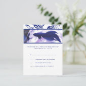 Blue Betta Fish Wedding RSVP Karte (Stehend Vorderseite)