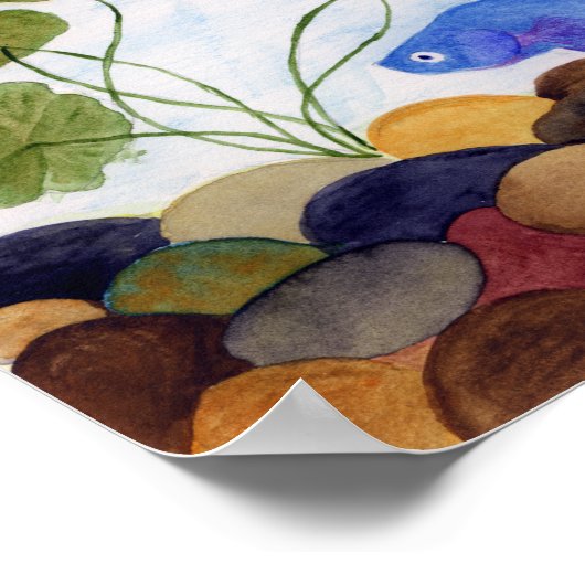 Blue Betta Poster (Ecke)