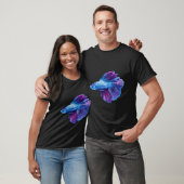 Blue Betta Siamese Fisch T-Shirt (Unisex)