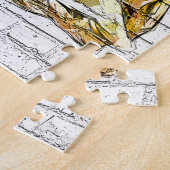 Blue Betta Splendens, Siam Fish Fish - Bric Puzzle (Seite)