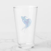 Blue Betta Watercolor Glas (Rückseite)