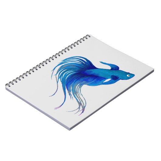 Blue Betta Watercolor Notizblock (Linke Seite)
