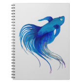 Blue Betta Watercolor Notizblock (Vorderseite)