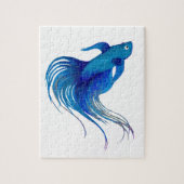 Blue Betta Watercolor Puzzle (Vertikal)