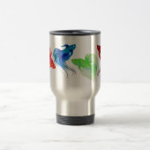 Blue Betta Watercolor Reisebecher (Mittel)