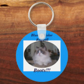 Blue Bi-Color Ragdoll Cat Schlüsselanhänger (Vorderseite)