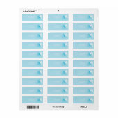 Blue Bicycle Couple Wedding Return Address Label (Vorne)