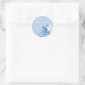 Blue Bicycle Couple Wedding Sticker (Tasche)