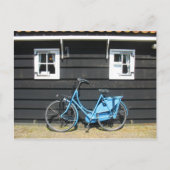 Blue Bicycle Dutch House in Holland Postcard Postkarte (Vorderseite)