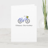 Blue Bicycle HAPPY BIRTHDAY NAME Blume Aktionskorb Karte (Vorderseite)