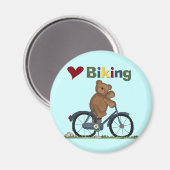 Blue Bicycle I Liebe Bikeschirme und Geschenke Magnet (Vorderseite/Rückseite)