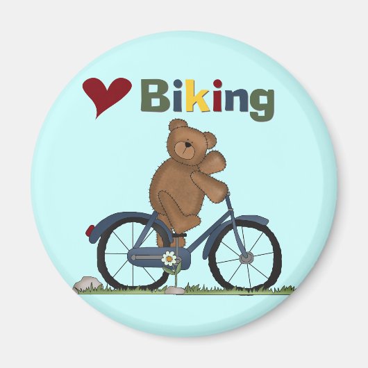 Blue Bicycle I Liebe Bikeschirme und Geschenke Magnet (Vorne)