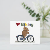 Blue Bicycle I Liebe Bikeschirme und Geschenke Postkarte (Stehend Vorderseite)