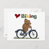 Blue Bicycle I Liebe Bikeschirme und Geschenke Postkarte (Vorne/Hinten)