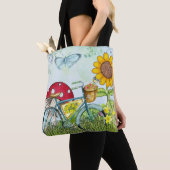 Blue Bicycle Niedlich Butterfly Tasche (Von Nahem)