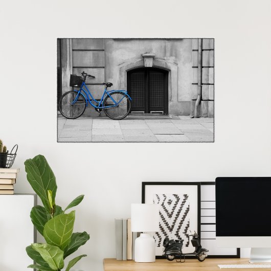 Blue Bicycle Poster (Heimbüro)