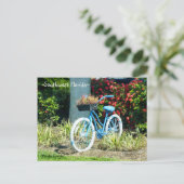 Blue Bicycle Southwest Florida Postkarte (Stehend Vorderseite)