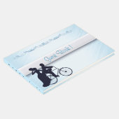 Blue Bicycle Wedding Guest Book Gästebuch (Ecke)