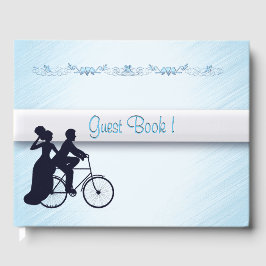 Blue Bicycle Wedding Guest Book Gästebuch