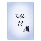Blue Bicycle Wedding Tischnummer (Rückseite)