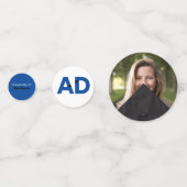 Blue Big Bold; Abschluss für angeschnittene Buchst Konfetti (Vorderseiten)