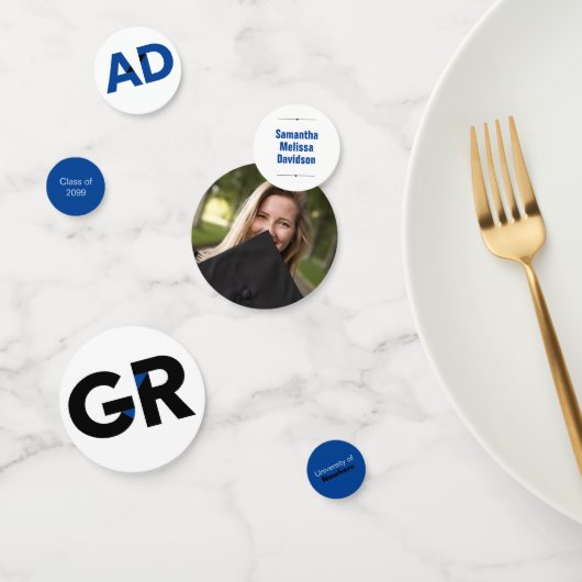 Blue Big Bold; Abschluss für angeschnittene Buchst Konfetti (Gruppe)