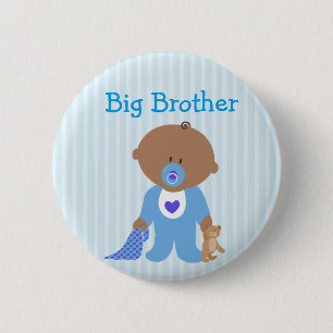 Blue Big Brother als Baby-Duschknopf Button
